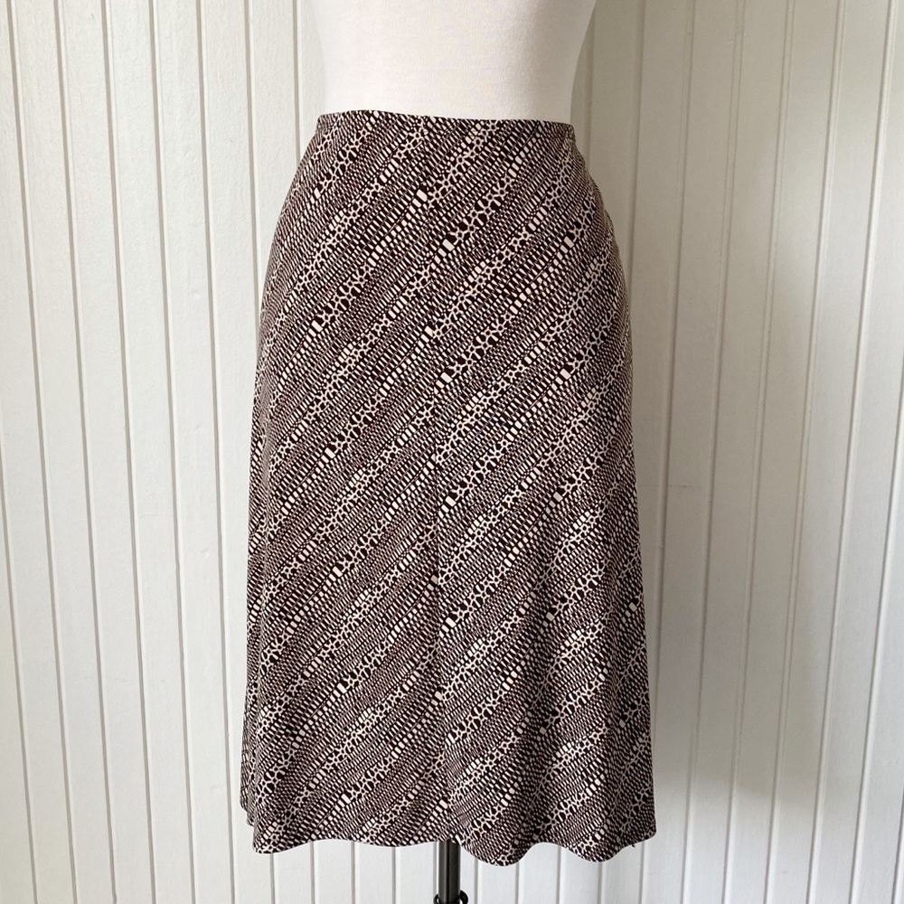 Studio M Brown & Cream Skirt Size Large